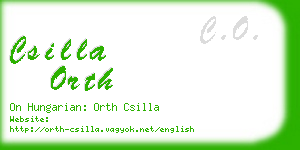 csilla orth business card